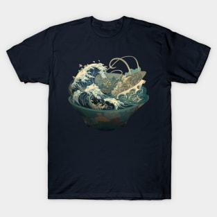 Great Wave Off Kanagawa Noodles T-Shirt